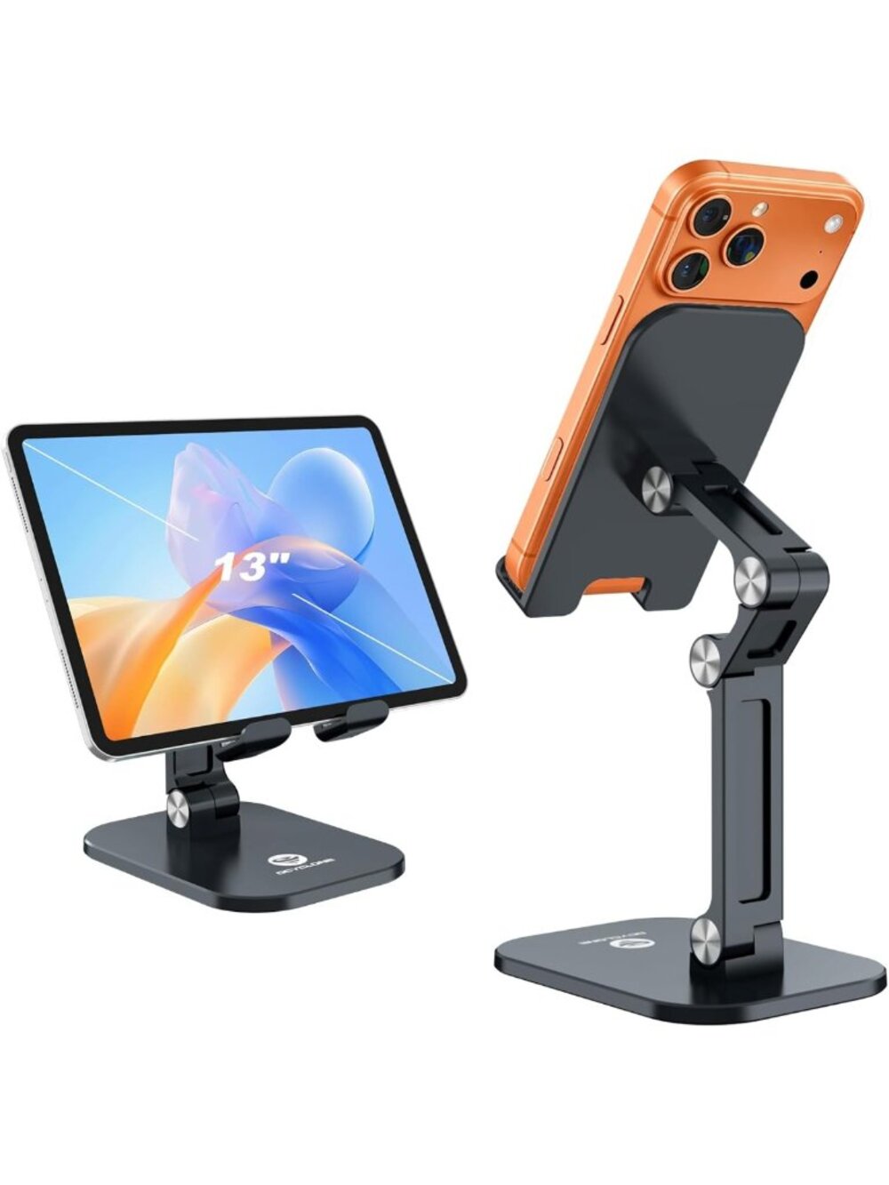 Foldable Adjustable Phone Stand Holder for Desk - Cell Phone Accessory, Black
